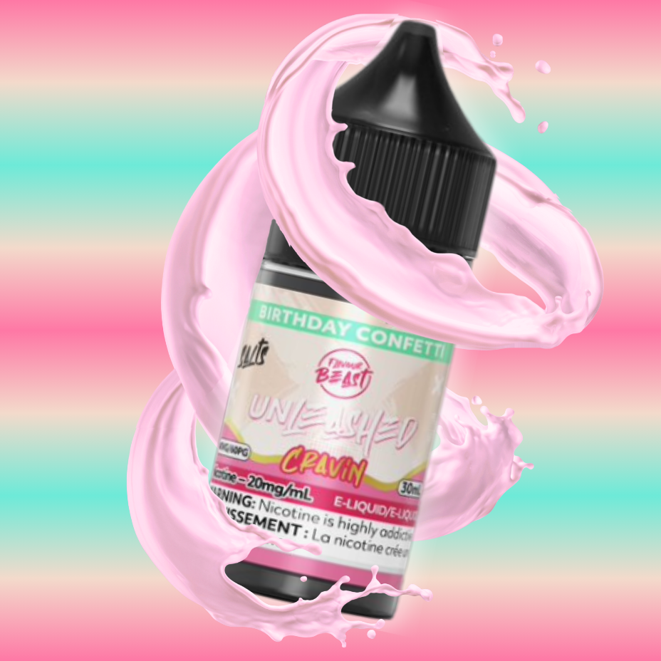 Flavour Beast Salts Salt Nic E-Liquid 30ml / 20mg Flavor Beast Unleashed Cravin Salts-Birthday Confetti - Yorkton