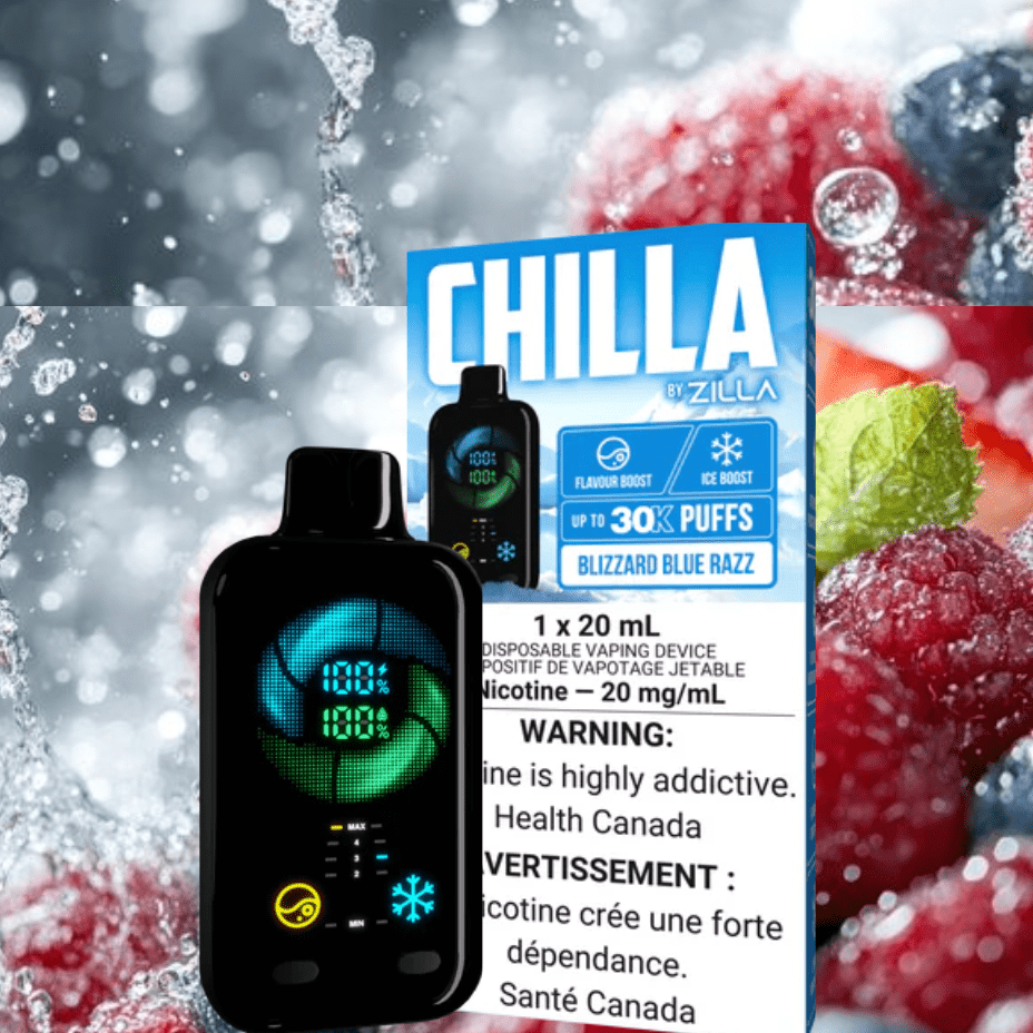 Chilla by Zilla 30k Disposable Vape-Blizzard Blue Razz in Canada