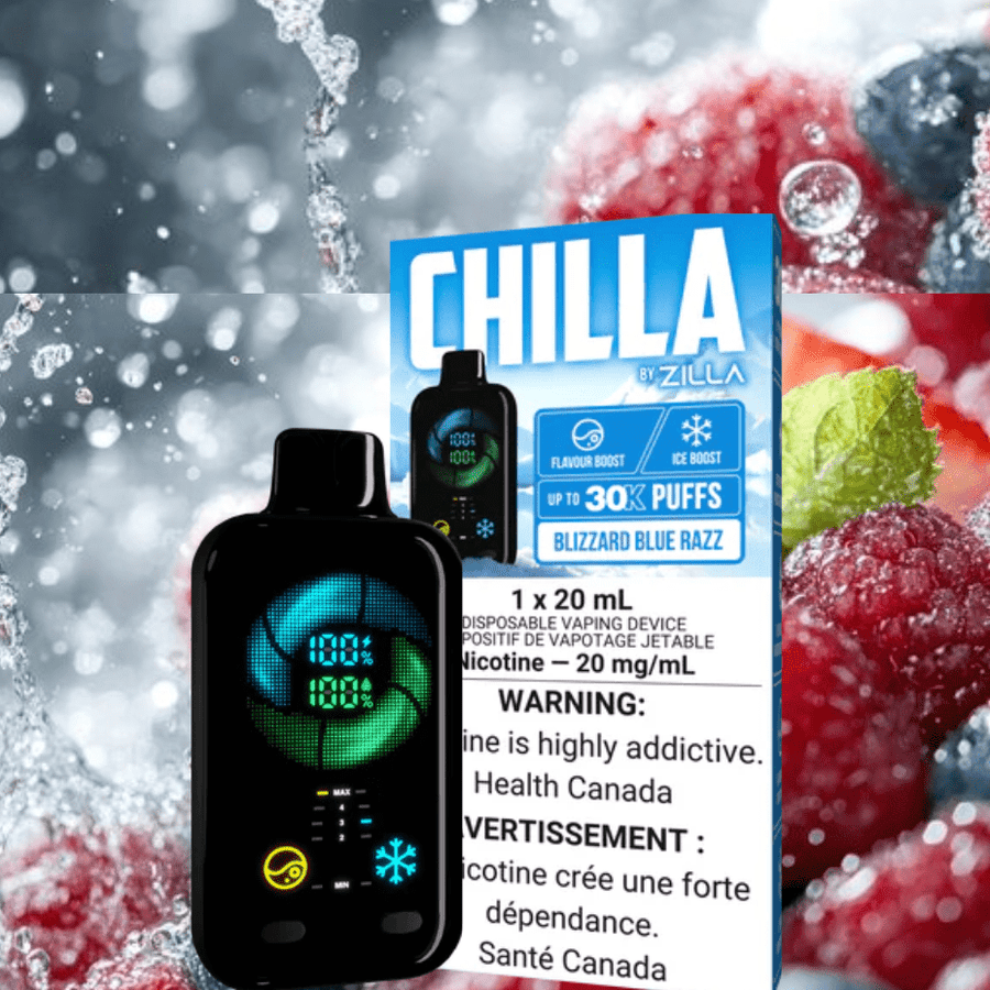 Chilla by Zilla 30k Disposable Vape-Blizzard Blue Razz in Canada