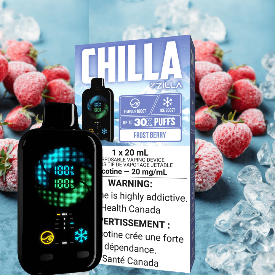 Chilla by Zilla 30k Disposable Vape-Frost Berry Yorkton Vape SuperStore in Saskatchewan Canada