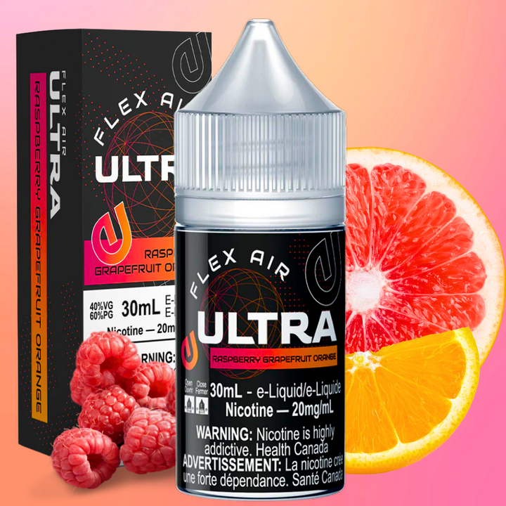 Ultra E-Liquid Salt Nic E-Liquid Flex Air Ultra Salt-Raspberry Grapefruit Orange Flex Air Ultra Salt-Raspberry Grapefruit Orange in Yorkton SK