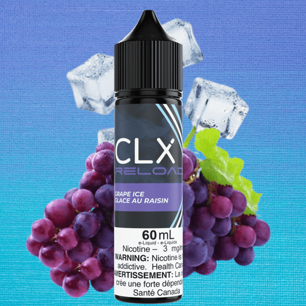 CLX Reload E-Liquid Freebase E-Liquid Grape Ice by CLX Reload E-liquid-60ml Grape Ice by CLX Reload E-liquid-Yorkton Vape SuperStore Saskatchewan 