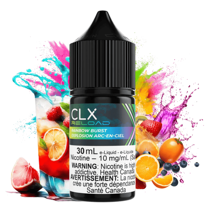 CLX Reload Salt Nic E-Liquid 30ml / 10mg Rainbow Burst Salt by CLX Reload E-Liquid CLX Reloaded E-Liquid Salt-Rainbow Burst - Canada