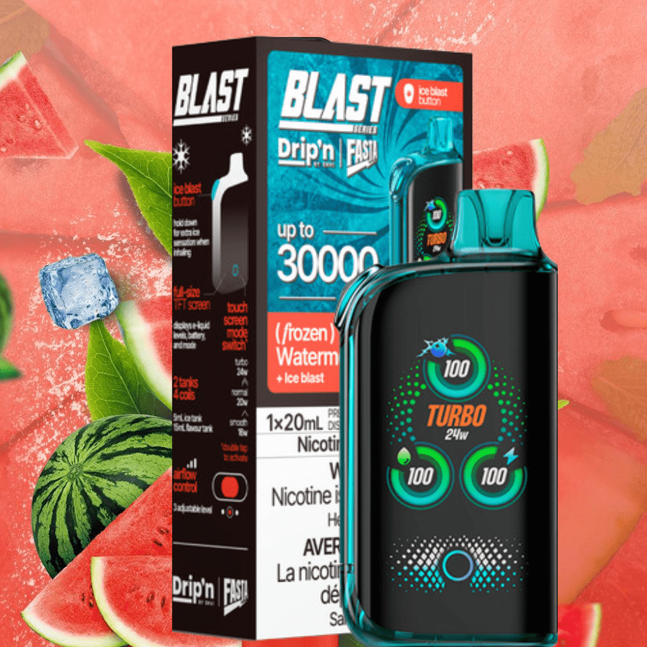 Drip'n Envi Disposable Vape 20mg / 30000 Envi Drip'n x Fasta Blast 30K Disposable Vape-Watermelon Ice Envi Drip'n x Fasta Blast 30K-Watermelon Ice - in Yorkton