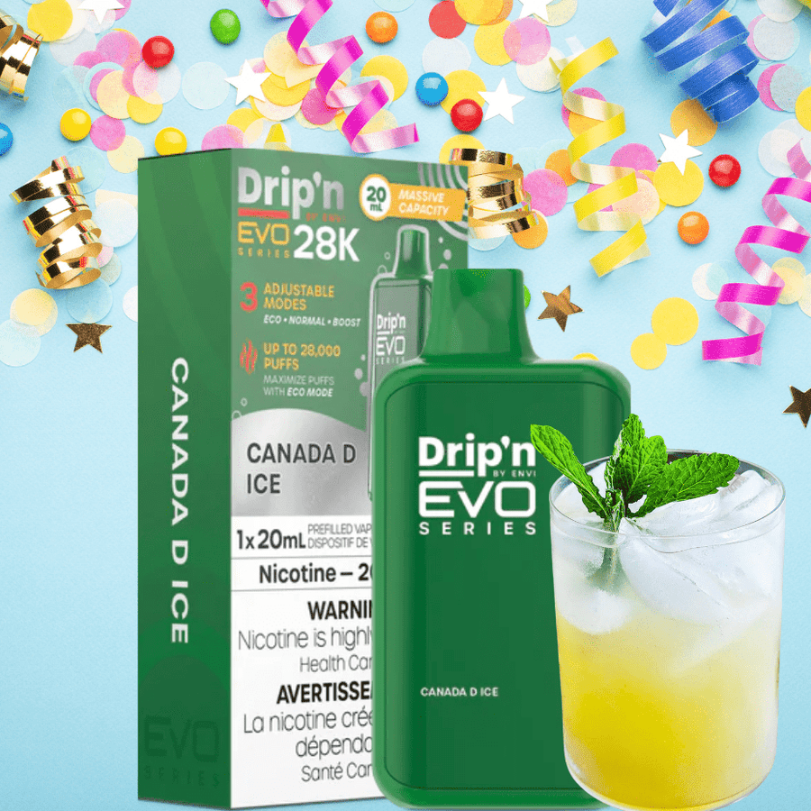 Drip'n Envi Disposables 28000 Puffs / 20mg Drip'n by Envi EVO 28k Disposable Vape-Canada D Ice Drip'n by Envi EVO 28k Disposable Vape-Canada D Ice - Yorkton