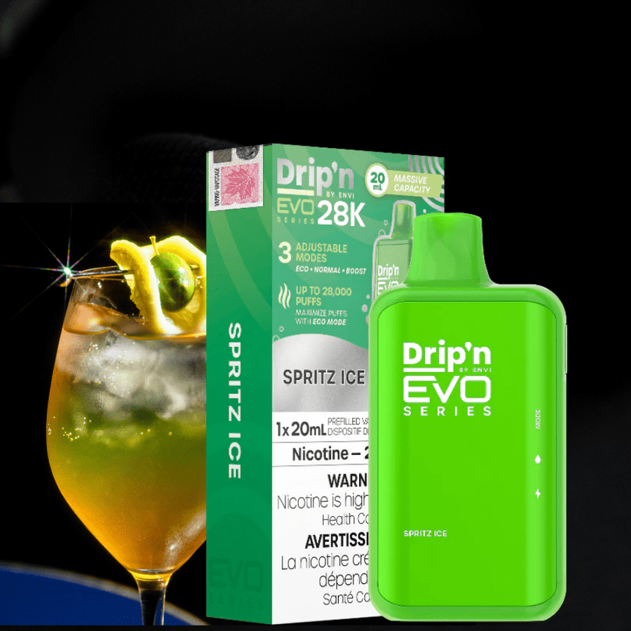 Drip'n Envi Disposables 28000 Puffs / 20mg Drip'n by Envi EVO 28k Disposable Vape-Spritz Ice Drip'n by Envi EVO 28k Disposable Vape-Spritz - Yorkton