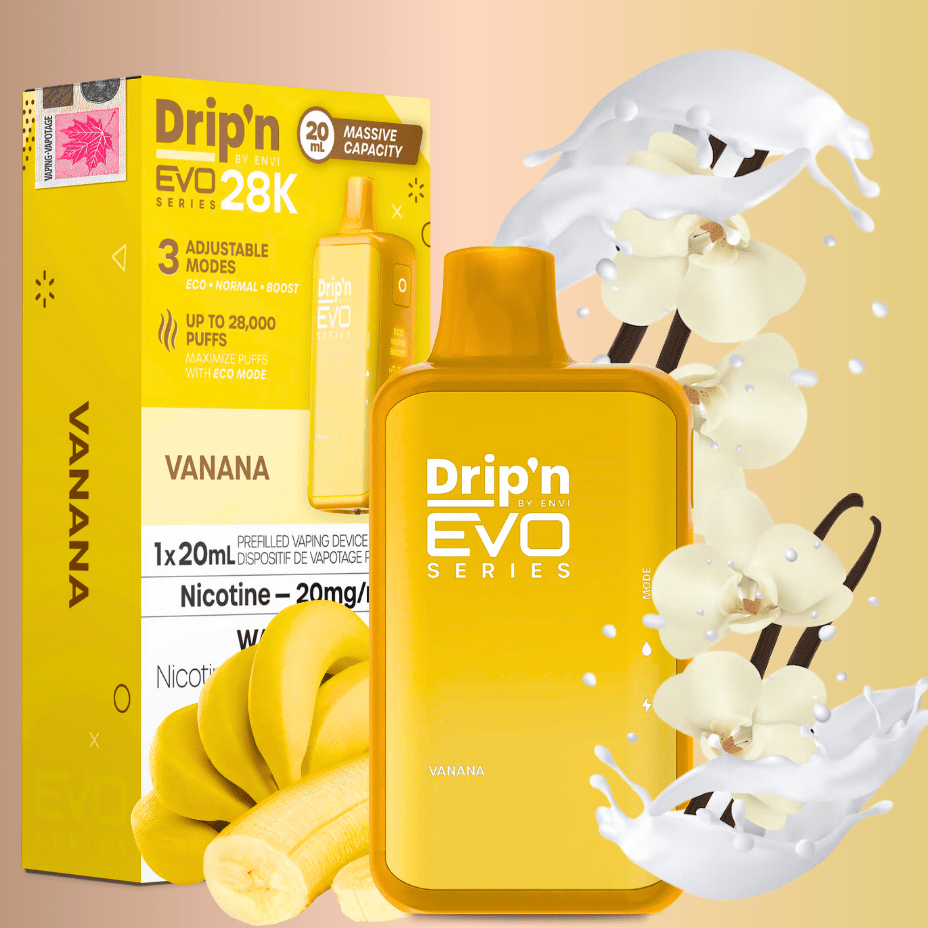 Drip'n Envi Disposables 28000 Puffs / 20mg Drip'n Envi EVO 28k Disposable Vape-Vanana Drip'n Envi EVO 28k Disposable Vape - Vanana in Yorkton, SK