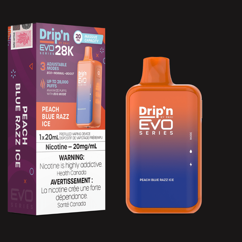 Drip'n Envi Disposables 28000 Puffs Drip'n by Envi EVO 28k Disposable Vape-Peach Blue Razz Ice