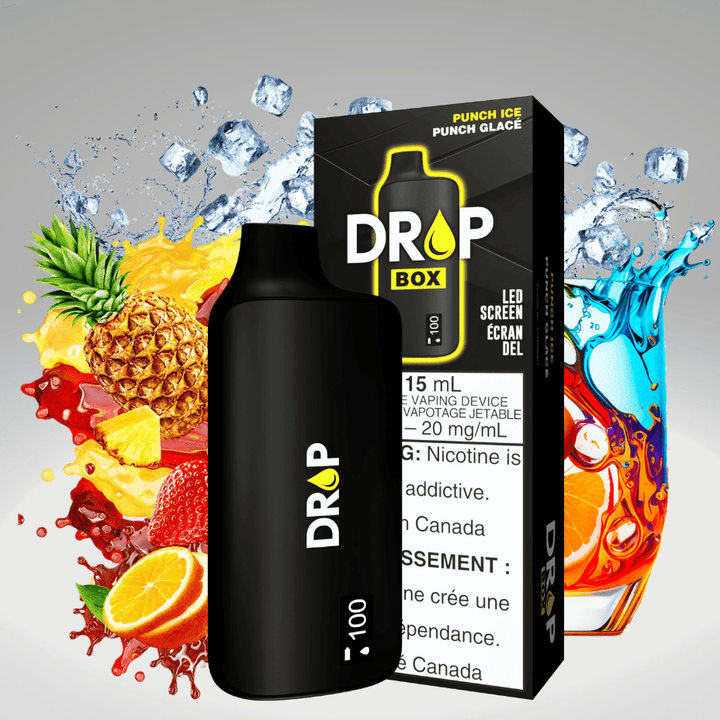 Drop Box Disposables 15ml / 8500Puffs Drop Box 8500 Disposable Vape-Punch Ice Drop Box 8500 Disposable Vape-Punch Ice-Yorkton Vape SuperStore SK