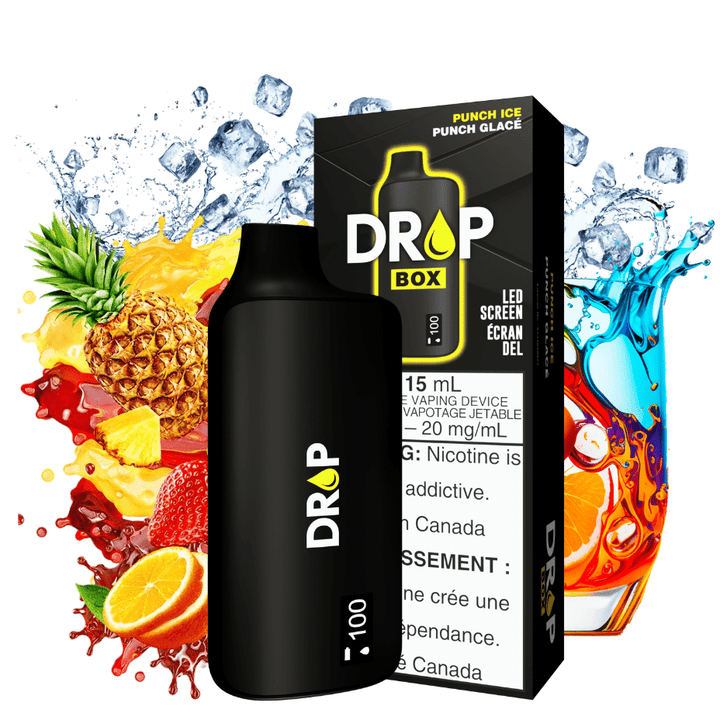 Drop Box Disposables 15ml / 8500Puffs Drop Box 8500 Disposable Vape-Punch Ice Drop Box 8500 Disposable Vape-Punch Ice-Yorkton Vape SuperStore SK