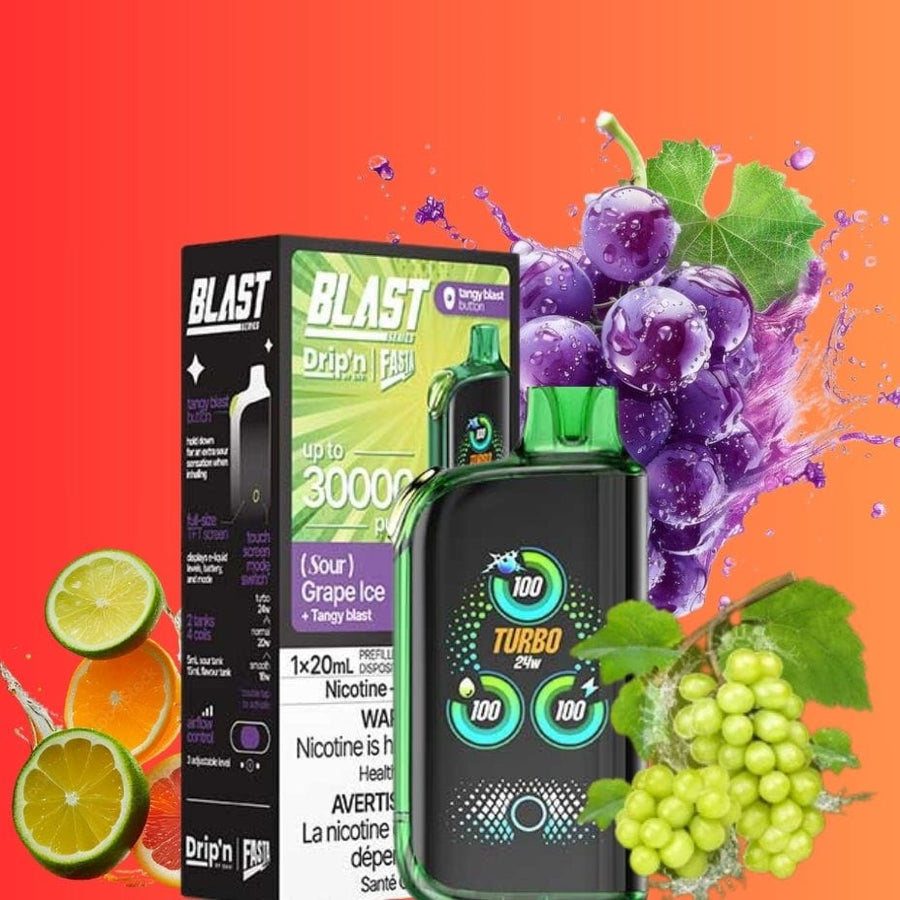 ENVI Drip'n Disposable Vape 30000 Puffs Envi Drip'n x Fasta Blast 30K Disposable Vape-Sour Grape Ice Envi Drip'n x Fasta Blast 30K - Sour Grape Ice