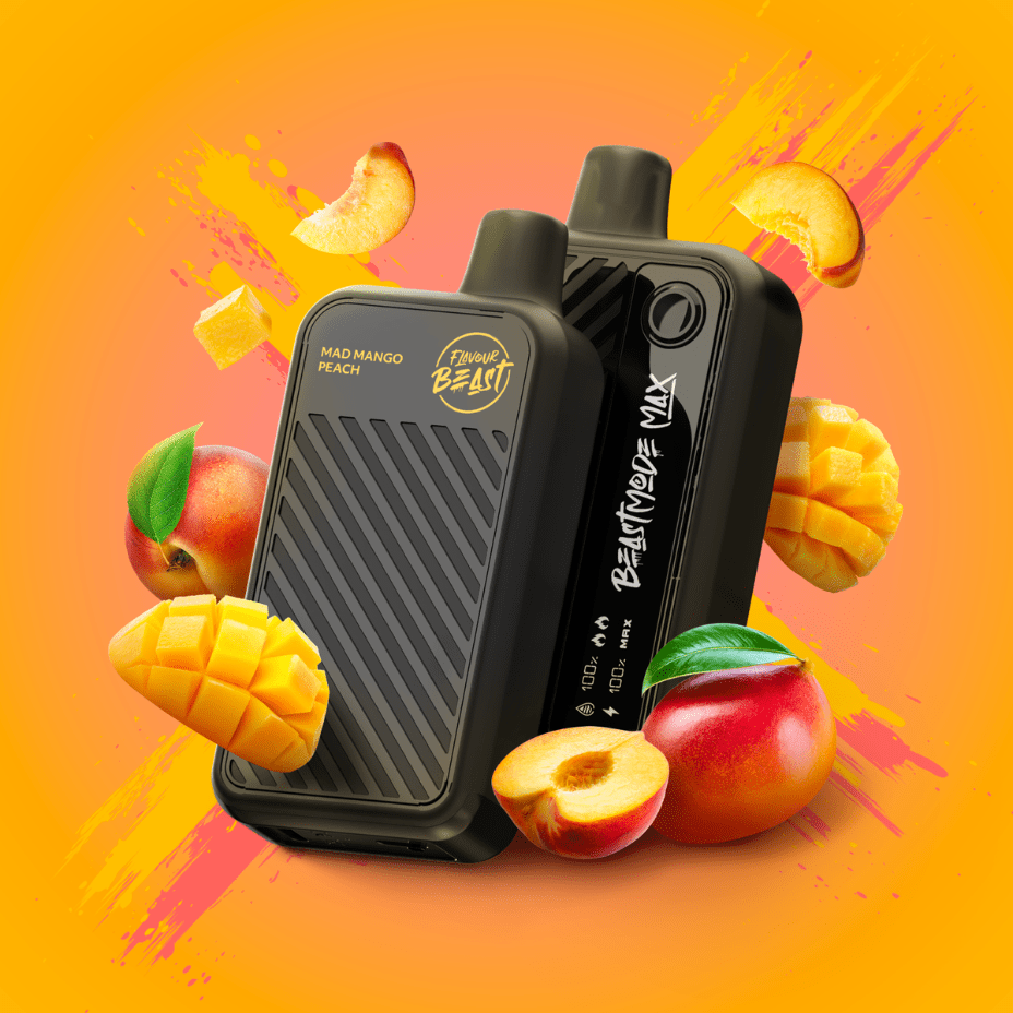 Flavour Beast Disposables 20ml / 18000 Puffs Flavour Beast Beast Mode Max 18k Disposable-Mad Mango Peach Flavour Beast Beast Mode Max 18k-Mad Mango Peach