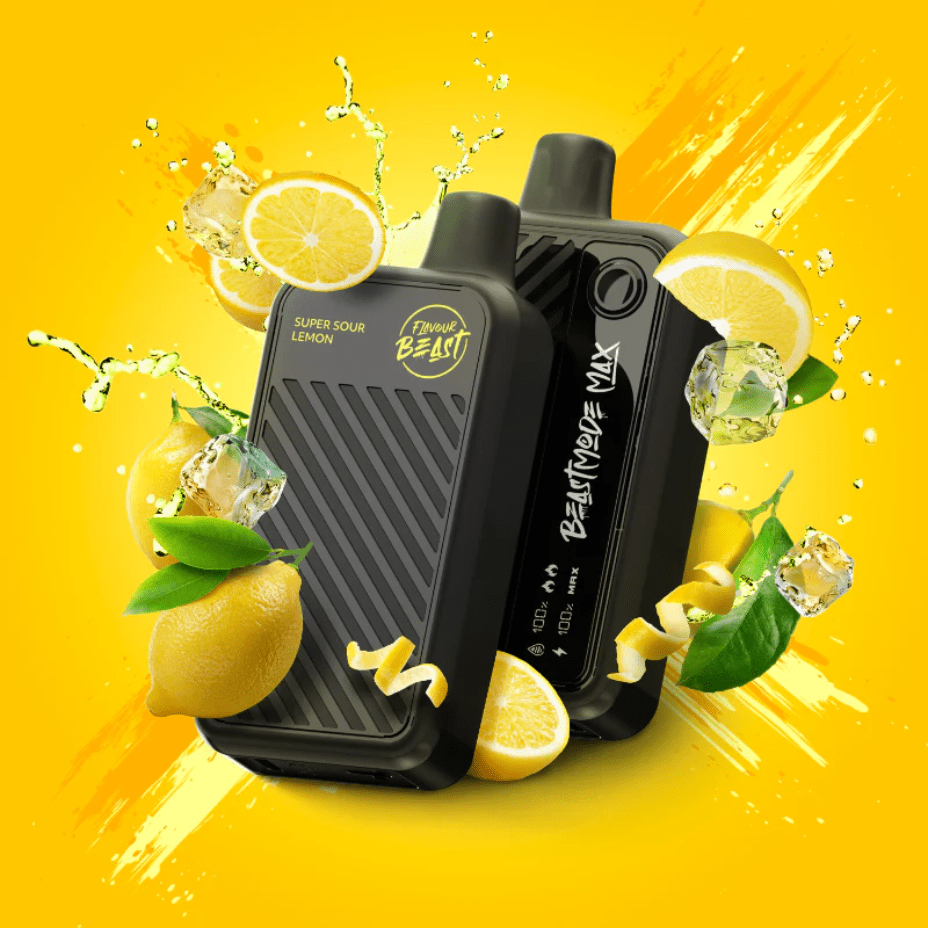 Flavour Beast Disposables 20ml / 18000 Puffs Flavour Beast Beast Mode Max 18k Disposable Vape-Super Sour Lemon Flavour Beast Beast Mode Max 18k Disposable Vape - Super Sour Lemon