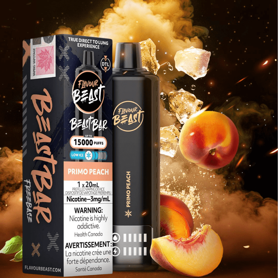 Flavour Beast Disposables 3mg / 15000 Puffs Flavour Beast Beast Bar 15k Disposable Vape-Primo Peach Flavour Beast Beast Bar 15k Disposable Vape-Primo Peach