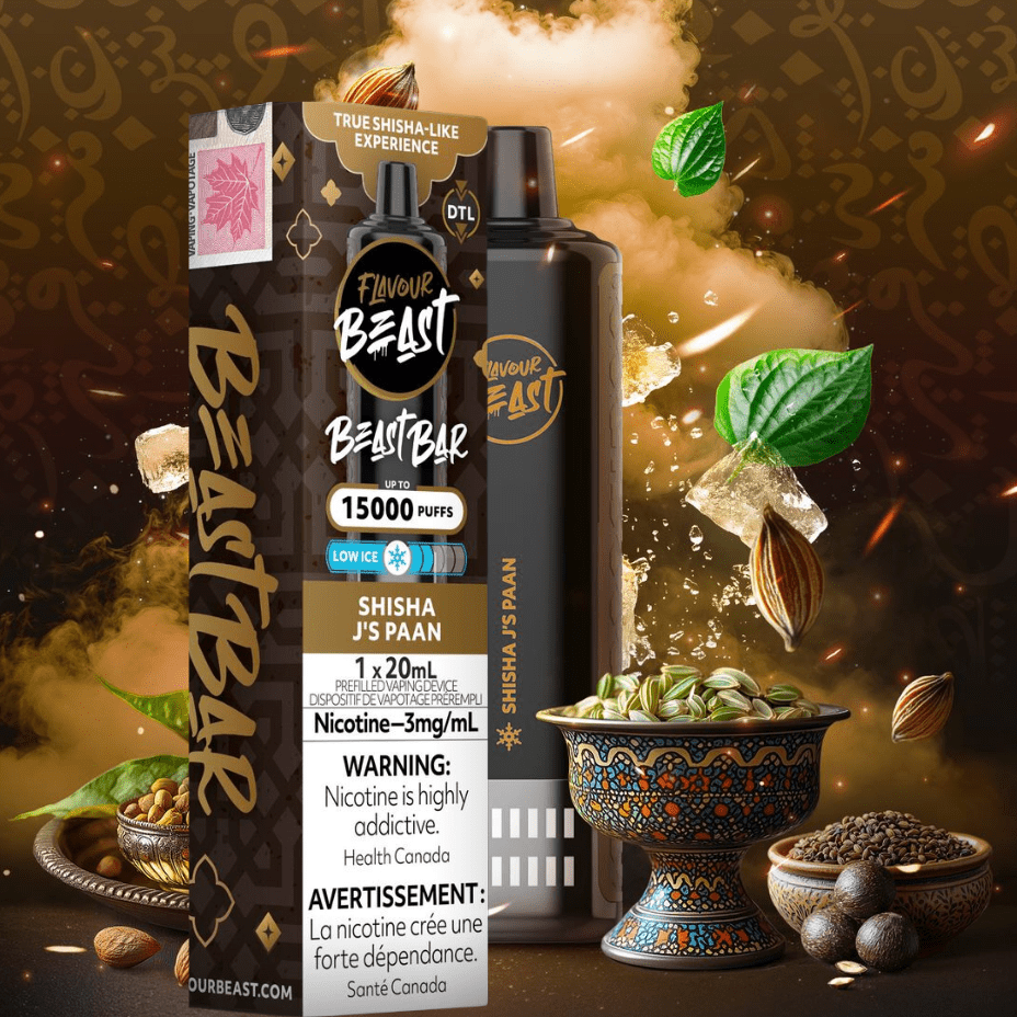 Flavour Beast Disposables 3mg / 15000 Puffs Flavour Beast Beast Bar 15k Disposable Vape-Shisha J's PAAN Flavour Beast Beast Bar 15k Disposable Vape-Shisha J's PAAN