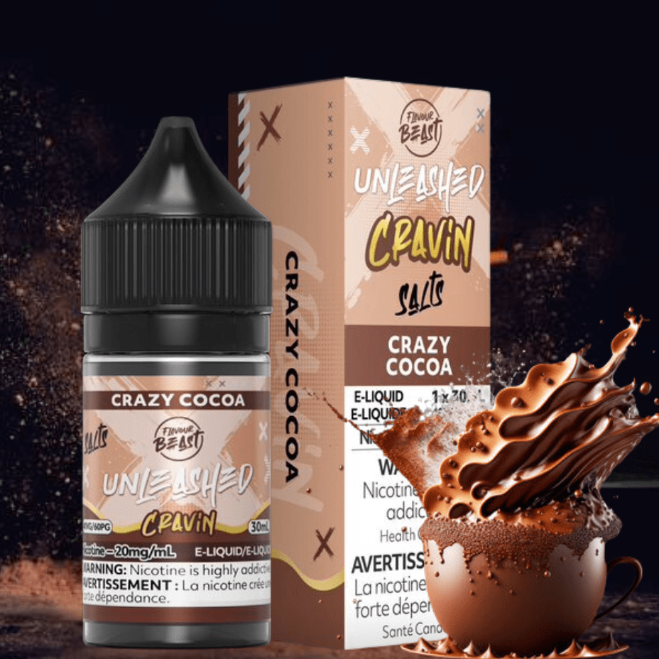 Flavour Beast Salts Salt Nic E-Liquid 30ml / 20mg Flavor Beast Unleashed Cravin Salts-Crazy Cocoa Flavor Beast Unleashed Cravin Salts-Crazy Cocoa  - Yorkton