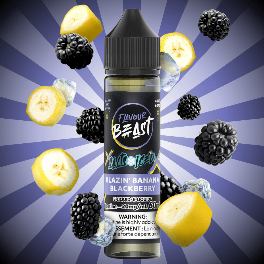 Flavour Beast Salts Salt Nic E-Liquid 60mL / 20mg Flavour Beast Salt-Blazzin Banana Blackberry-60ml Flavour Beast Salt-Blazzin Banana Blackberry 60ml in Canada