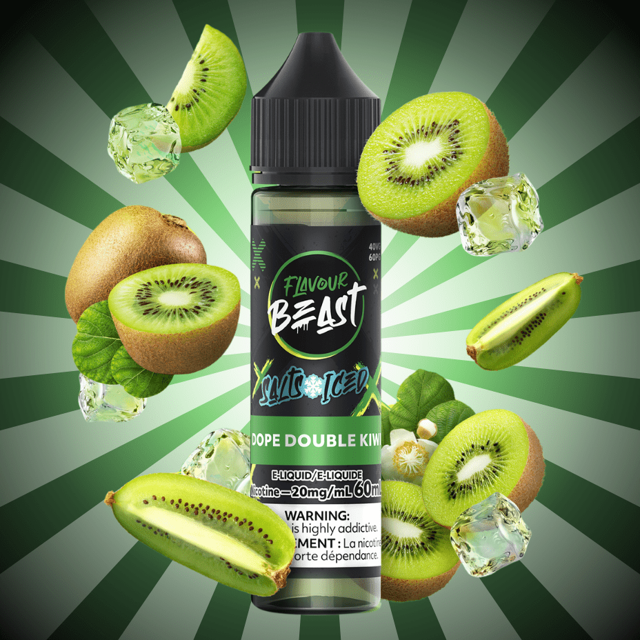 Flavour Beast Salts Salt Nic E-Liquid 60mL / 20mg Flavour Beast Salt-Dope Double Kiwi-60ml Flavour Beast Salt-Dope Double Kiwi-60ml in Regina SK