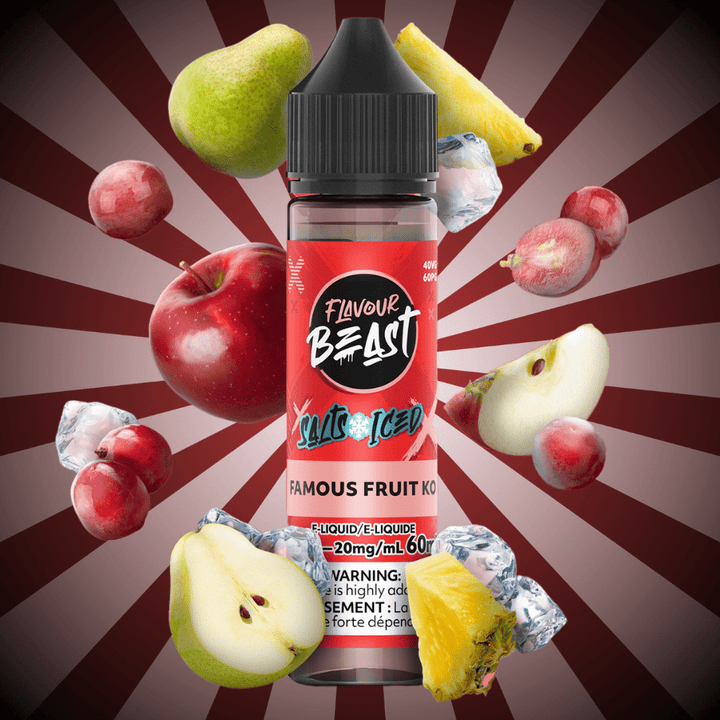 Flavour Beast Salts Salt Nic E-Liquid 60mL / 20mg Flavour Beast Salt-Famous Fruit KO Iced-60ml Flavour Beast Salt-Famous Fruit KO Iced 60ml in Canada