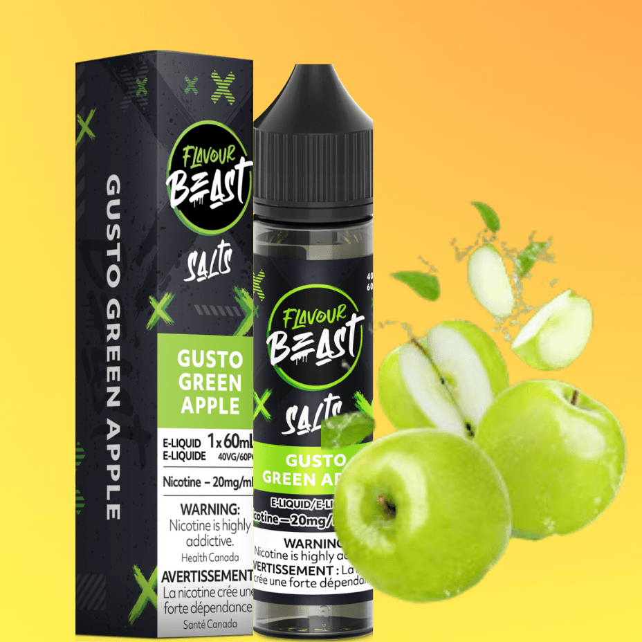 Flavour Beast Salts Salt Nic E-Liquid 60ml / 20mg Flavour Beast Salt-Gusto Green Apple-60ml Flavour Beast Salt-Gusto Green Apple-60ml