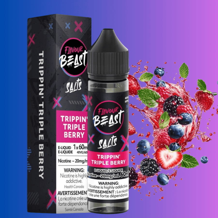 Flavour Beast Salts Salt Nic E-Liquid 60ml / 20mg Flavour Beast Salt-Trippin' Triple Berry-60ml Flavour Beast Salt-Trippin' Triple Berry-60ml in