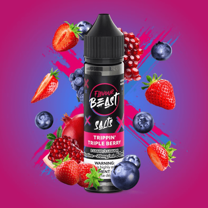 Flavour Beast Salts Salt Nic E-Liquid 60ml / 20mg Flavour Beast Salt-Trippin' Triple Berry-60ml Flavour Beast Salt-Trippin' Triple Berry-60ml in