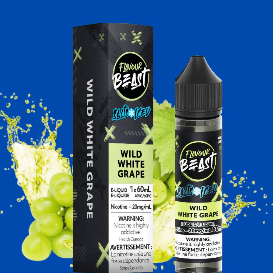 Flavour Beast Salts Salt Nic E-Liquid 60ml / 20mg Flavour Beast Salt-Wild White Grape-60ml Flavour Beast Salt-Wild White Grape ICED-60ml 