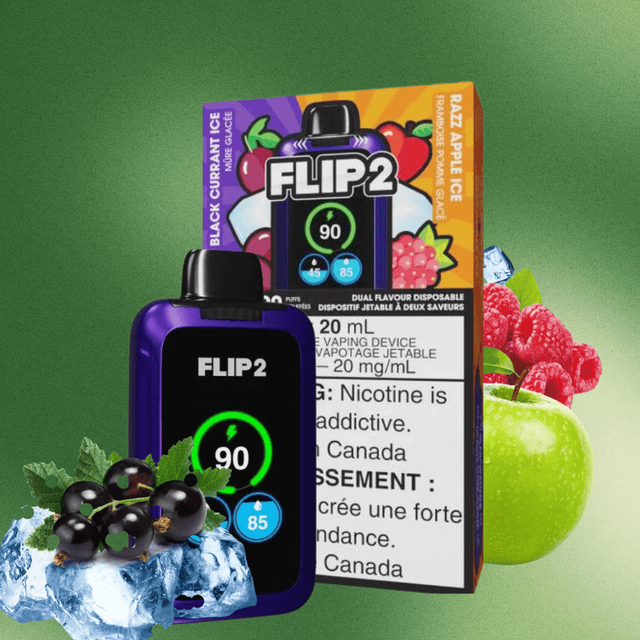 FLIP BAR Disposables 11000 Puffs Flip Bar 2 Disposable Vape- Black Currant Ice and Razz Apple Ice Flip Bar 2 Disposable Vape-Black Currant Ice and Razz Apple Ice