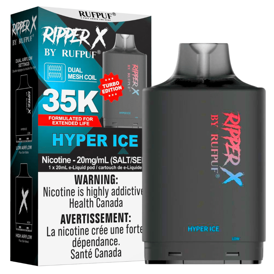 GCORE Closed Pod System RufPuf Ripper X 35K - Hyper Ice RufPuf Ripper X 35K - Hyper Ice - Yorkton Vape Superstore, Canada