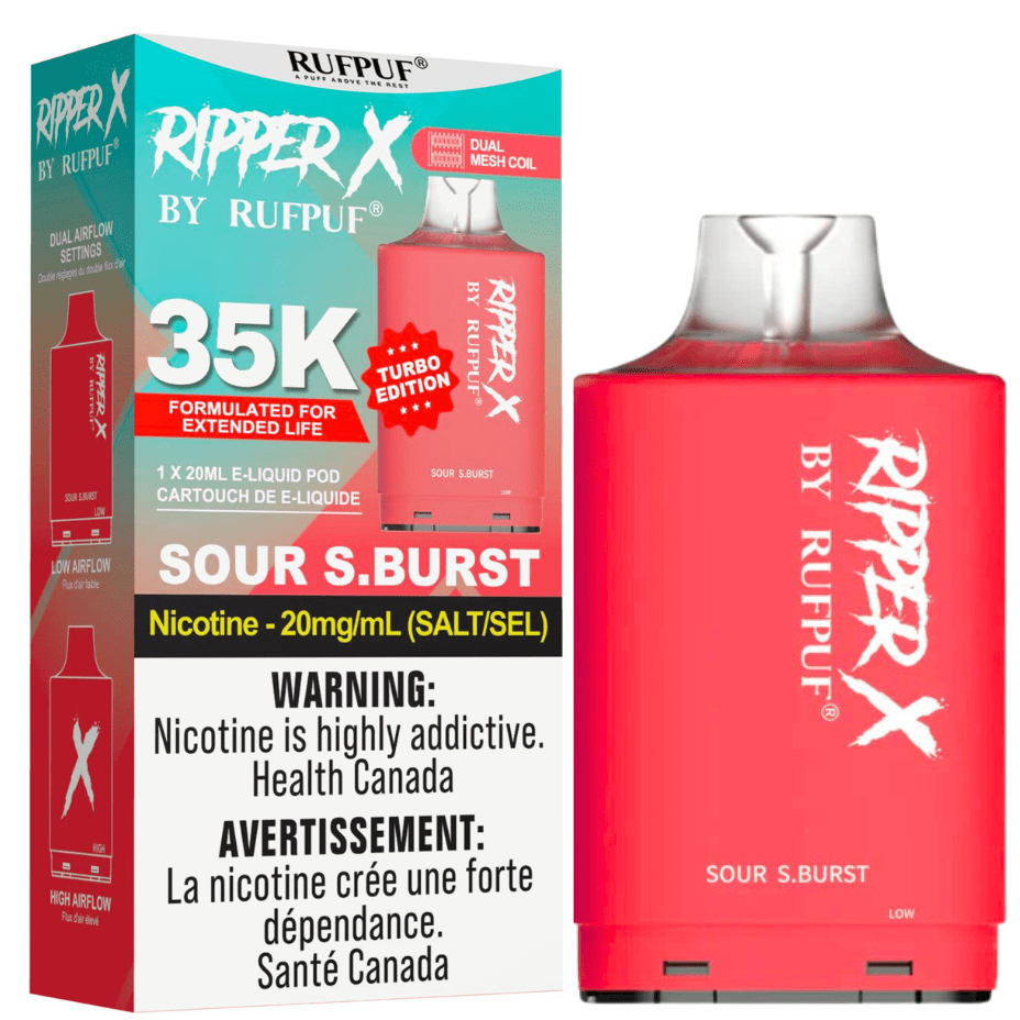 GCORE Closed Pod System RufPuf Ripper X 35K - Sour S. Burst RufPuf Ripper X 35K - Sour S. Burst - Yorkton Vape SuperStore, SK