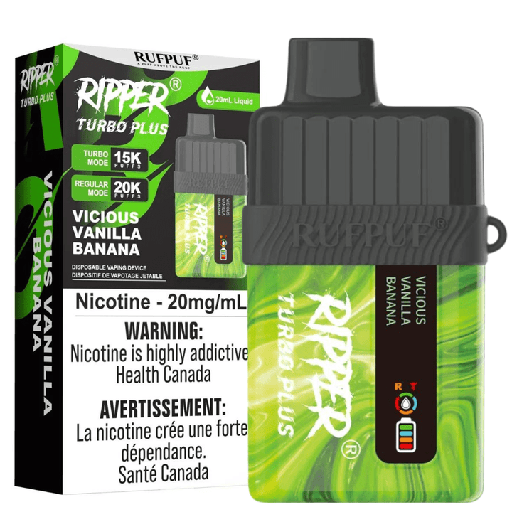 GCORE Disposables 20000 Puffs / 20mg RufPuf Ripper Turbo Plus 20K Disposable Vape - Vicious Vanilla Banana RufPuf Ripper Turbo Plus 20K Disposable Vape - Vicious Vanilla Banana