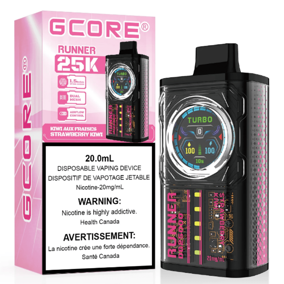 GCORE Disposables 20mg / 25000 Puffs GCORE Runner 25K Disposable Vape - Strawberry Kiwi GCORE Runner 25K Disposable Vape - Strawberry Kiwi in Steinbach