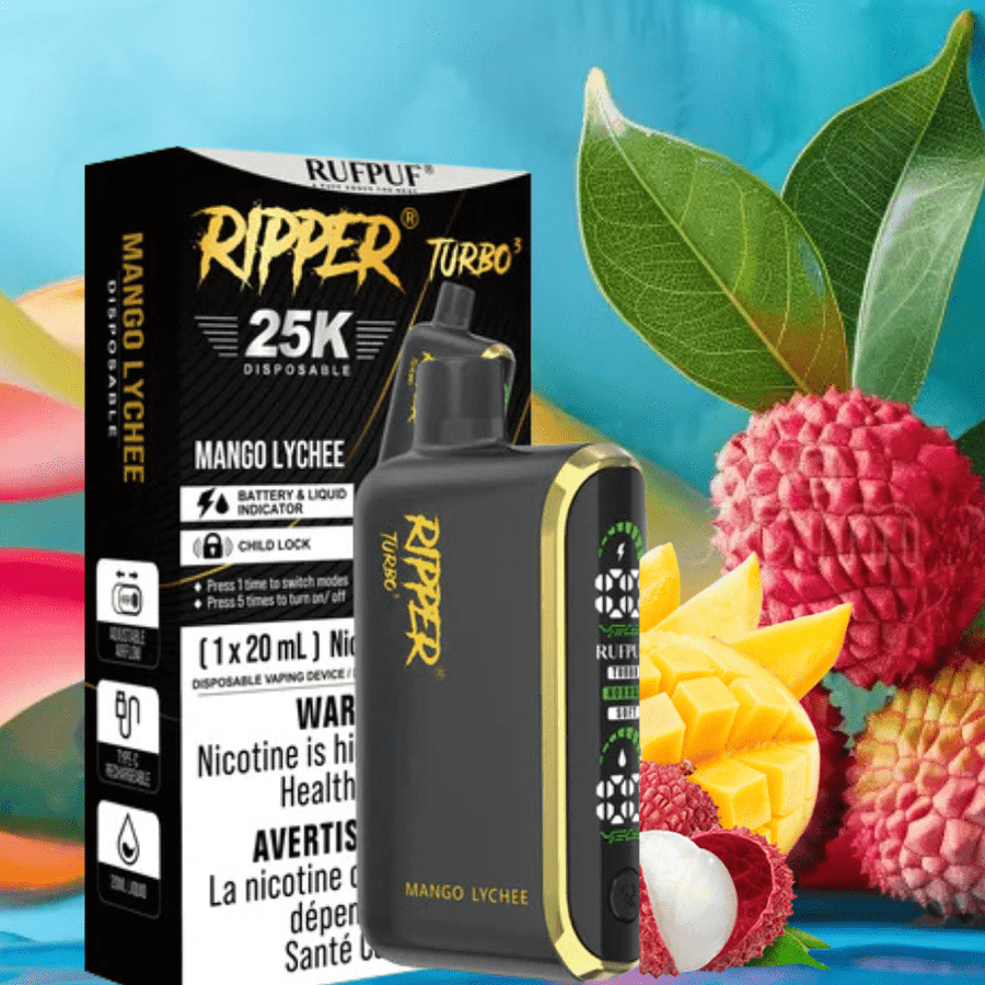 GCORE Disposables 25000 Puffs / 20mg Rufpuf Ripper T3 Disposable Vape-Mango Lychee Rufpuf Ripper T3 Disposable Vape-Mango Lychee - Yorkton, SK