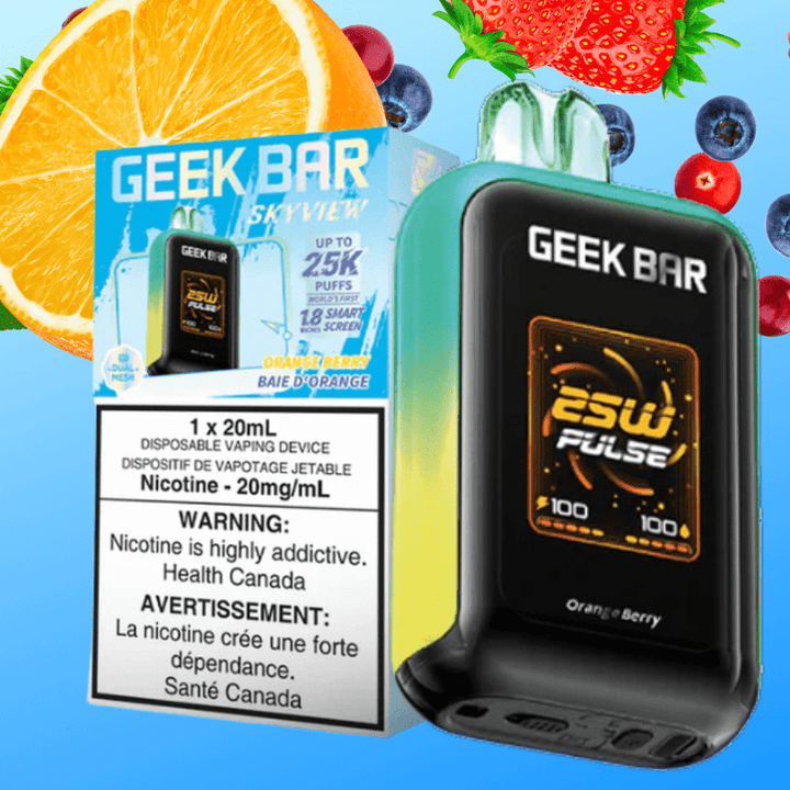 Geek Bar Disposable Vape 25000 Puffs / 20mg Geek Bar Skyview 25K Disposable Vape - Orange Berry Geek Bar Skyview 25K Disposable Vape - Orange Berry in Yorkton, Canada