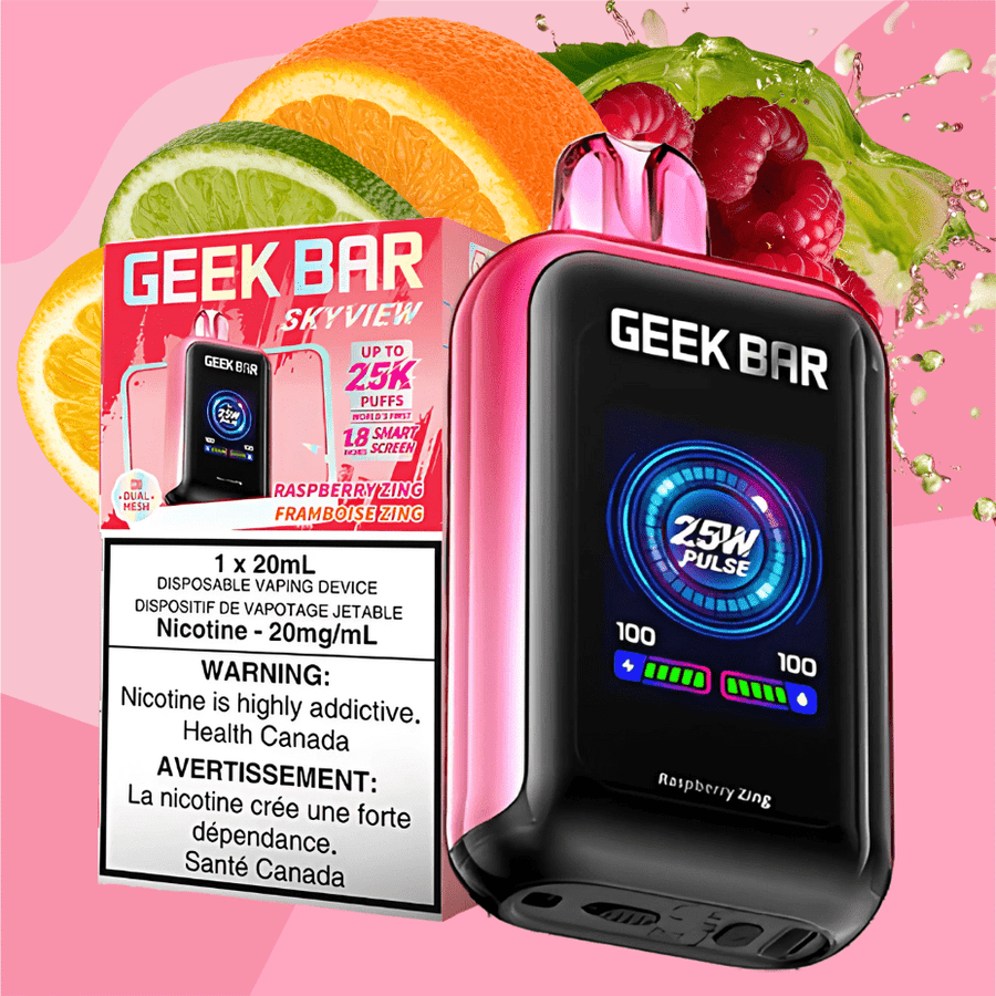 Geek Bar Disposable Vape 25000 Puffs / 20mg Geek Bar Skyview 25K Disposable Vape -Raspberry Zing