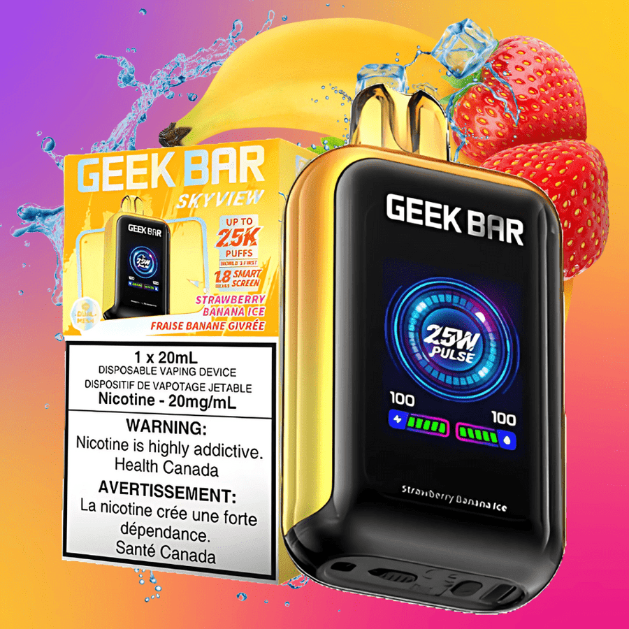 Geek Bar Disposable Vape 25000 Puffs / 20mg Geek Bar Skyview 25K Disposable Vape - Strawberry Banana