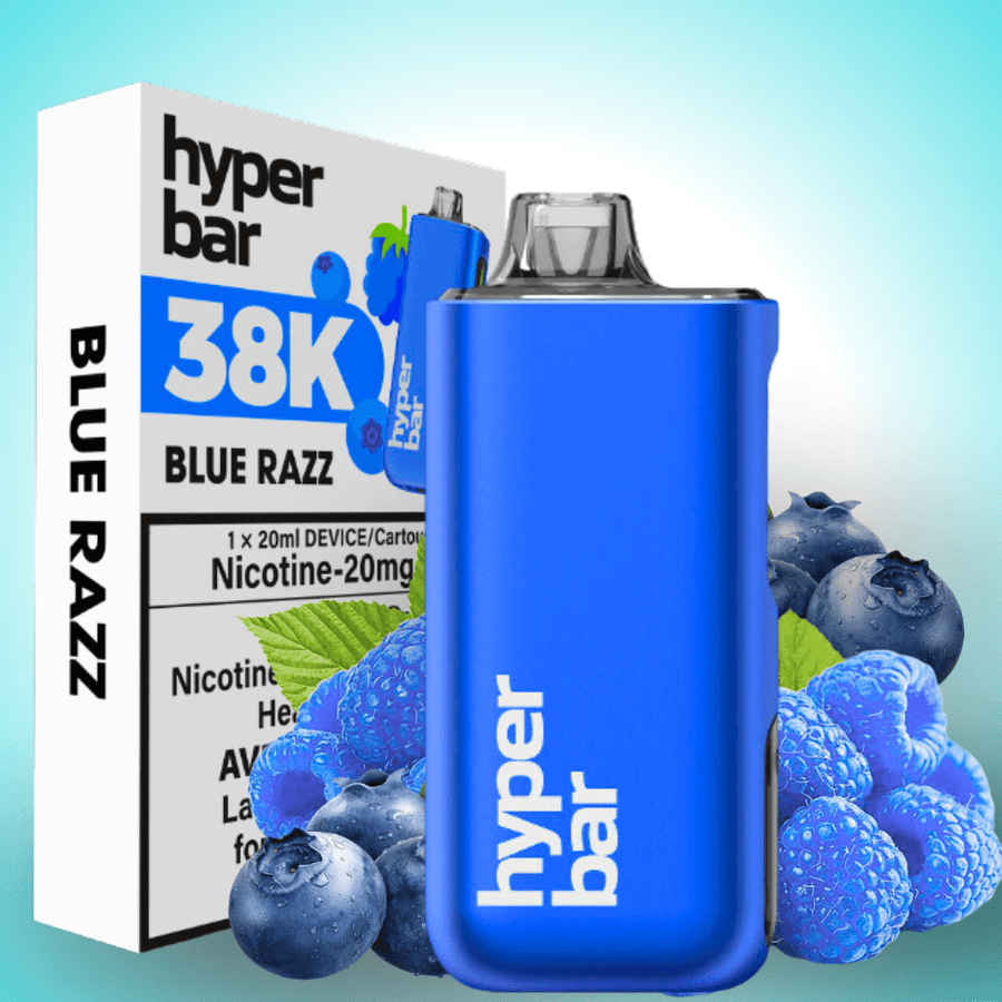 Hyper Bar Disposable 38000 Puffs / 20mg Hyper Bar BE38000 Disposable Vape-Blue Razz Hyper Bar BE38000 Disposable Vape-Blue Razz - in Saskatchewan