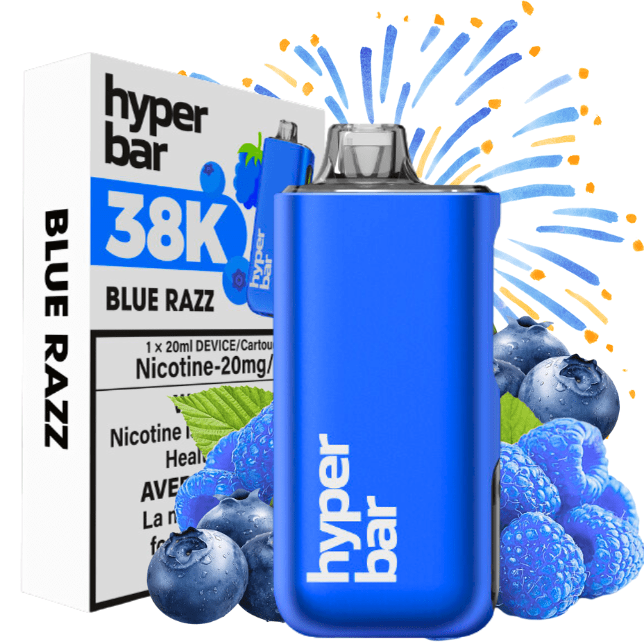 Hyper Bar Disposable 38000 Puffs / 20mg Hyper Bar BE38000 Disposable Vape-Blue Razz Hyper Bar BE38000 Disposable Vape-Blue Razz - in Saskatchewan