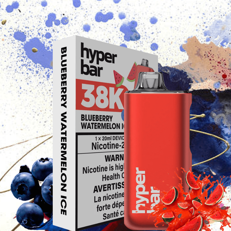 Hyper Bar Disposable 38000 Puffs / 20mg Hyper Bar BE38000 Disposable Vape-Blueberry Watermelon Ice Hyper Bar BE38000 Disposable Vape-Blueberry Watermelon Ice - Saskatchewan