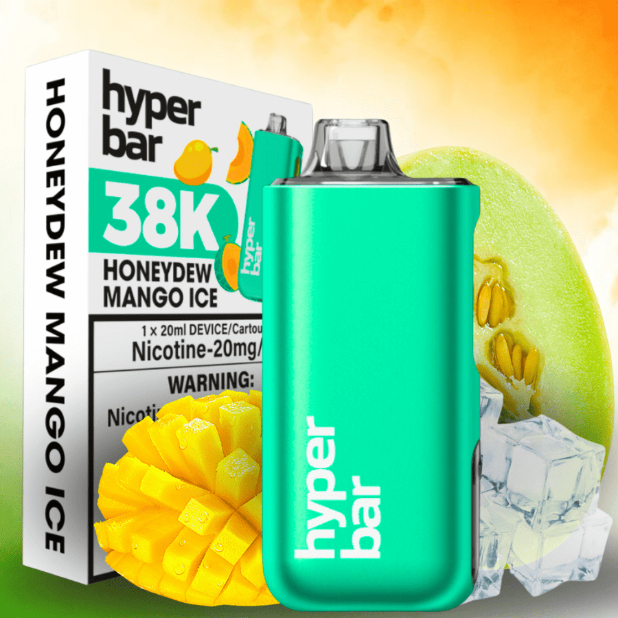 Hyper Bar Disposable 38000 Puffs / 20mg Hyper Bar BE38000 Disposable Vape-Honeydew Mango Ice Hyper Bar BE38000 Disposable Vape-Honeydew Melon Ice - Saskatchewan