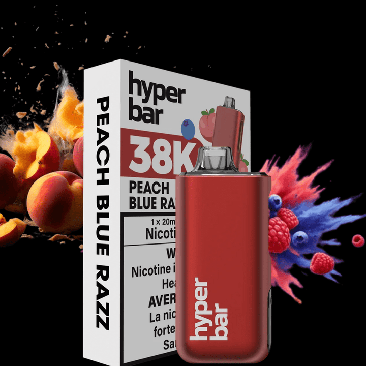 Hyper Bar Disposable 38000 Puffs / 20mg Hyper Bar BE38000 Disposable Vape-Peach Blue Razz Hyper Bar BE38000 Disposable Vape-Peach Blue Razz - Saskatchewan