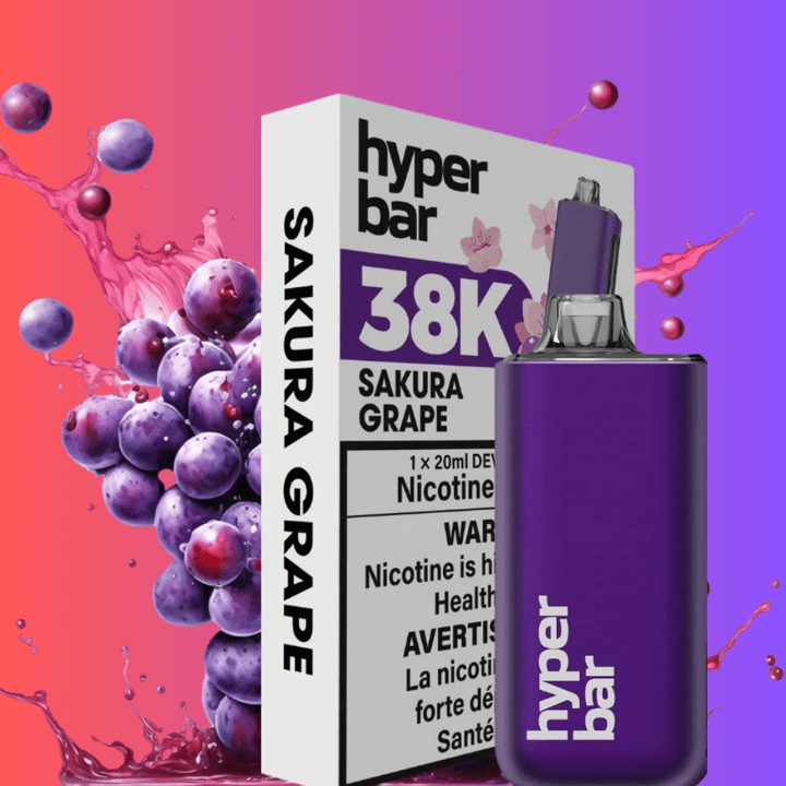 Hyper Bar Disposable 38000 Puffs / 20mg Hyper Bar BE38000 Disposable Vape-Sakura Grape Hyper Bar BE38000 Disposable Vape-Sakura Grape - Saskatchewan