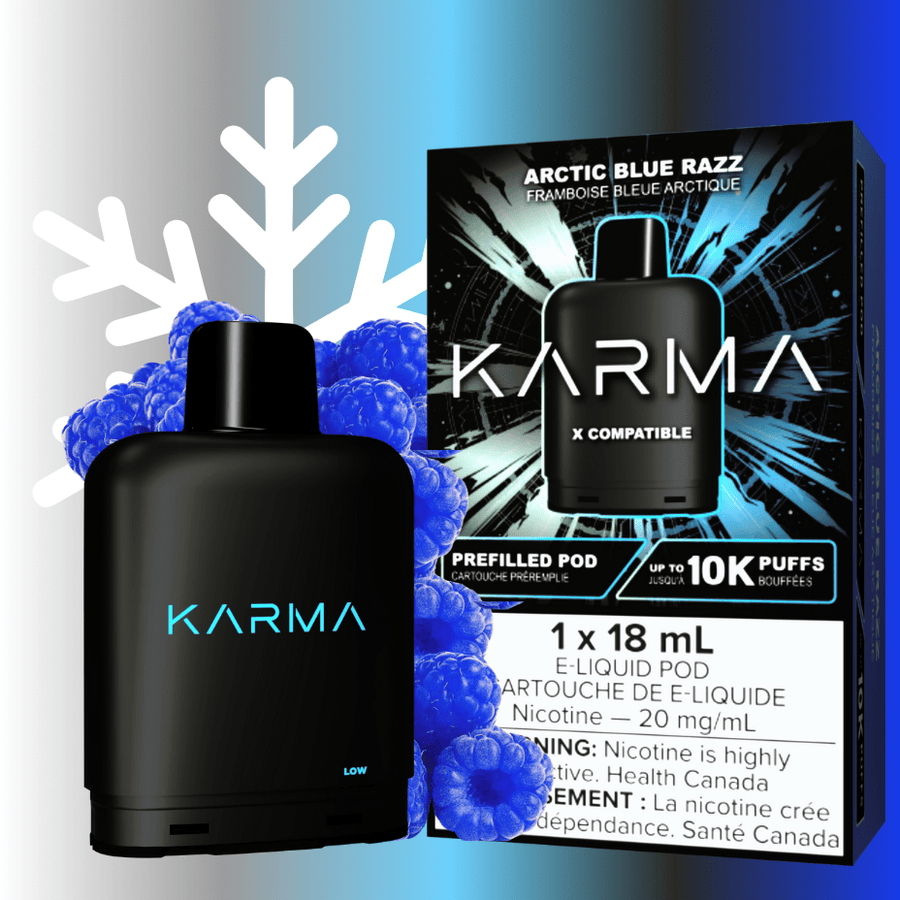 Karma Closed Pod Systems 18ml / 20mg Karma 10k Puff Pod-Arctic Blue Razz Karma 10k Puff Pod-Arctic Blue Razz - Yorkton Vape SuperStore