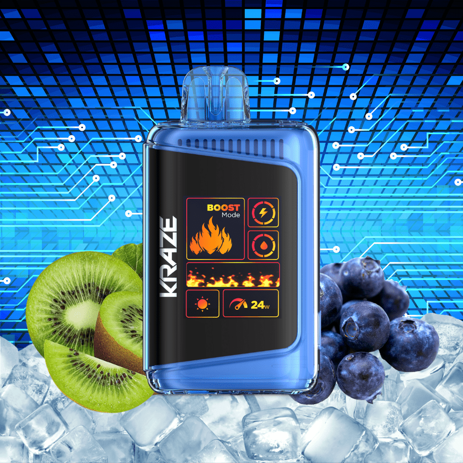 Kraze HD 20k Disposables Disposables 20000 Puffs / 20mg Kraze HD Mega 20k Disposable Vape - Blueberry Kiwi Ice Kraze HD Mega 20k Disposable Vape - Blueberry Kiwi Ice Yorkton, Canada