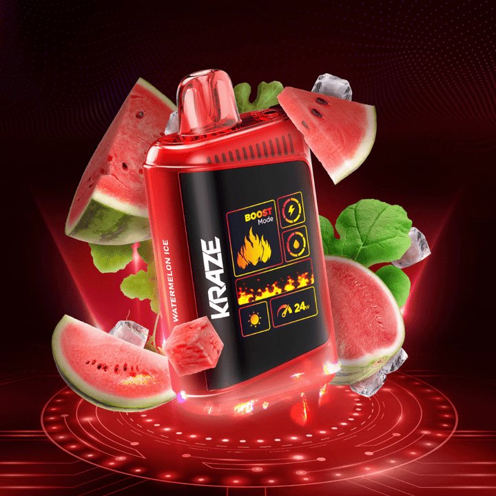 Kraze HD 20k Disposables Disposables 20000 Puffs / 20mg Kraze HD Mega 20k Disposable Vape - Watermelon Ice Kraze HD Mega 20k Disposable Vape - Watermelon Ice Yorkton, Canada