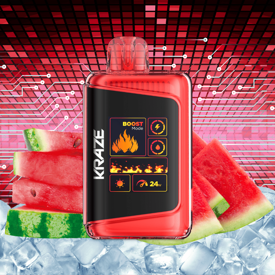 Kraze HD 20k Disposables Disposables 20000 Puffs / 20mg Kraze HD Mega 20k Disposable Vape - Watermelon Ice Kraze HD Mega 20k Disposable Vape - Watermelon Ice Yorkton, Canada