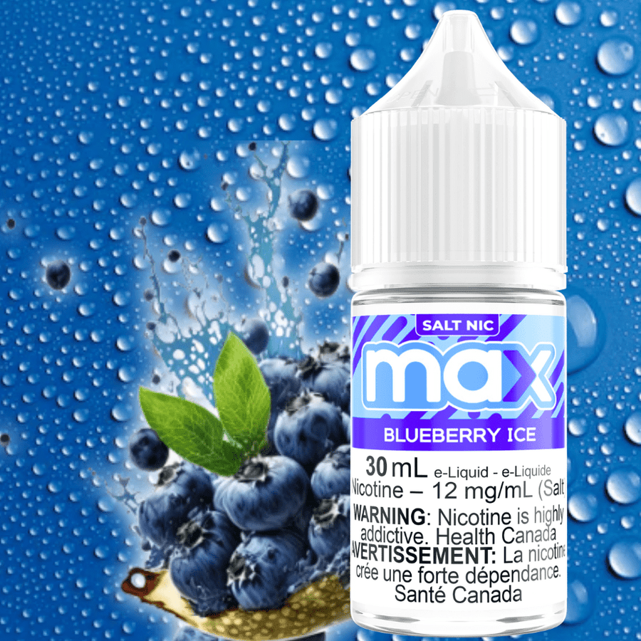 Max E-Liquid Salt Nic E-Liquid 30ml / 12mg Max E-Liquid - Blueberry Ice Salt Max E-Liquid Blueberry Ice Salt - Yorkton Vape SuperStore