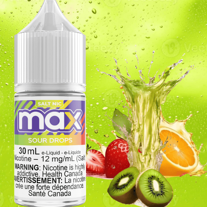 Max E-Liquid Salt Nic E-Liquid 30ml / 12mg Max E-Liquid - Sour Drops Salt Max E-Liquid Sour Drops Salt - Yorkton Vape SuperStore