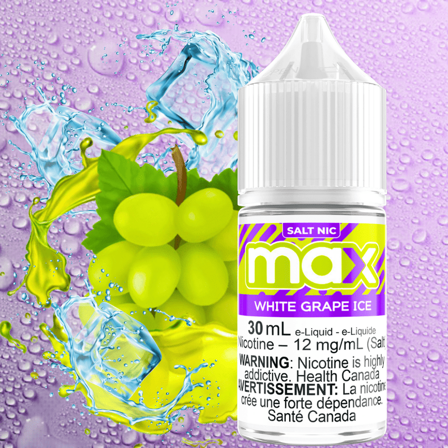 Max E-Liquid Salt Nic E-Liquid 30mL / 12mg Max E-Liquid - White Grape Ice Salt Max E-Liquid White Grape Ice Salt 30ml in Saskatchewan Canada