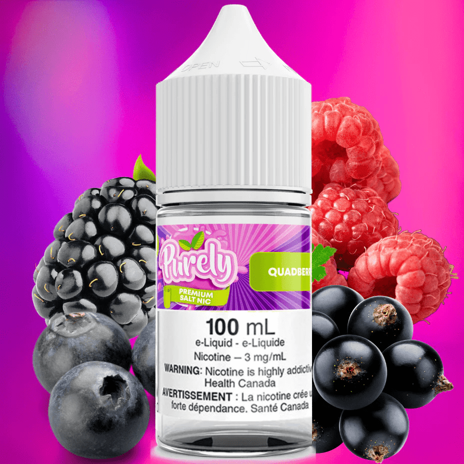 Purely E-Liquid Freebase E-Liquid 100ml / 3mg Quadberry by Purely E-liquid-100ml Quadberry by Purely E-liquid-Yorkton Vape SuperStore Saskatchewan